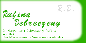rufina debreczeny business card